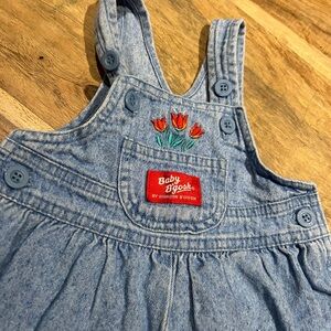 Vintage Oshkosh overalls tulip🌷6 9 months